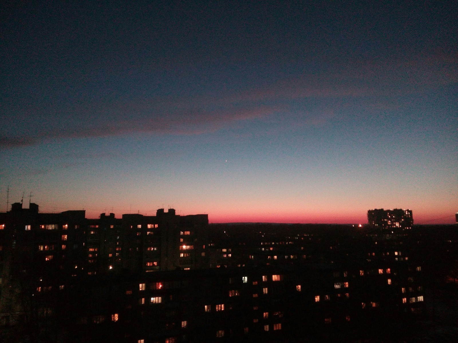 When you don't need more - My, Longpost, Ulyanovsk, View from the window, Sky, Sunset, Clouds, The clouds, The photo