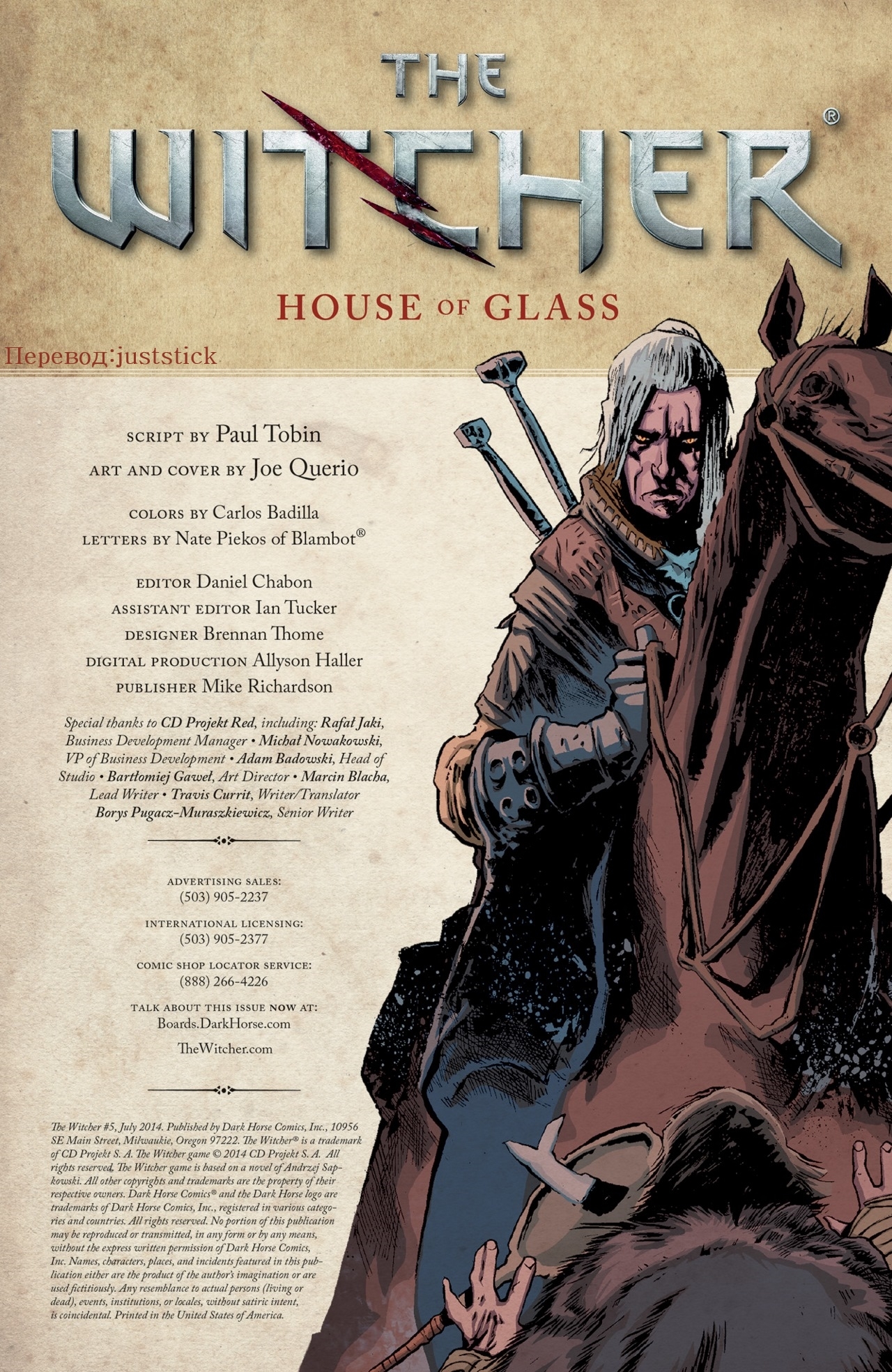 The Witcher: House of Glass part 5. Pages 1-12. - , Witcher, Comics, In Russian, Longpost, Russian language