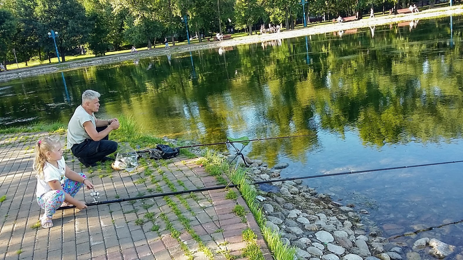 How I envy them... - My, Happiness, Fisherwoman, Water, Weekend