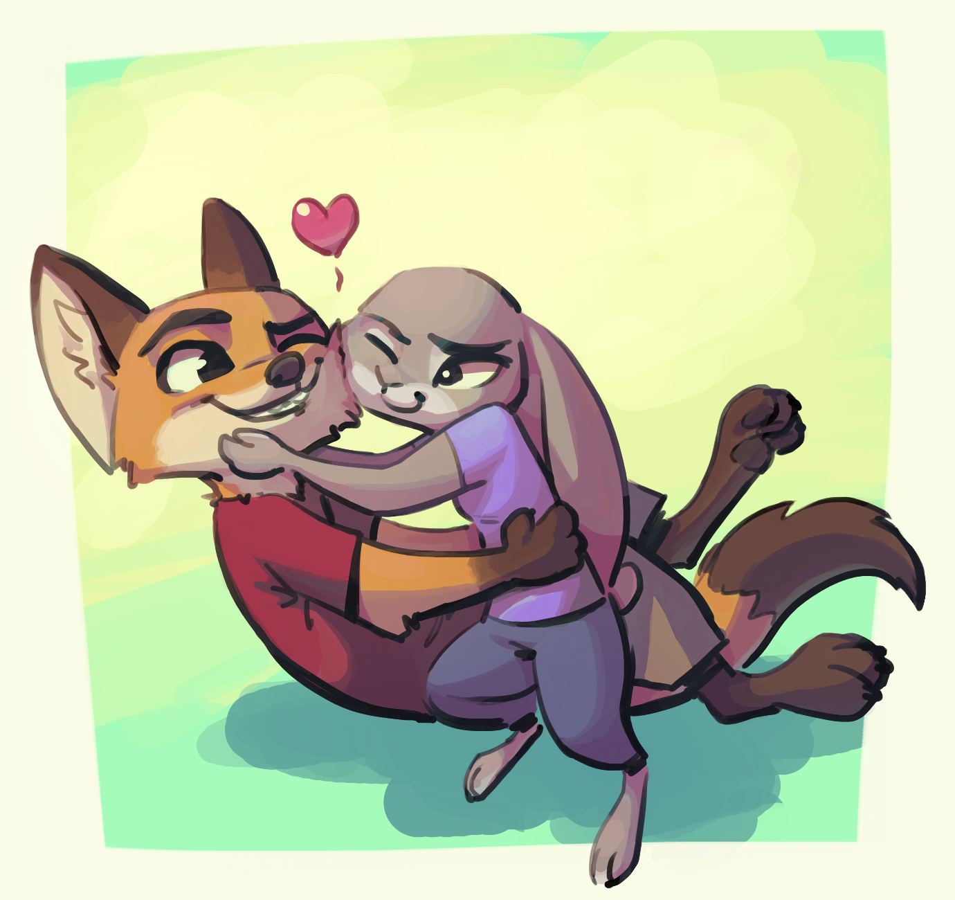 Thank you for being... - Zootopia, Zootopia, Nick and Judy, Foxefuel, Nick wilde, Judy hopps, Drawing