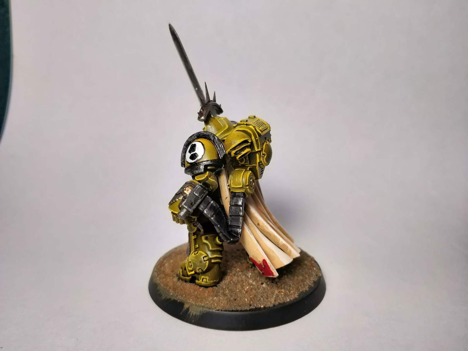 Покрас капитана имперских кулаков - Моё, Wh miniatures, Покраска миниатюр, Warhammer 40k, Imperial Fists, Длиннопост