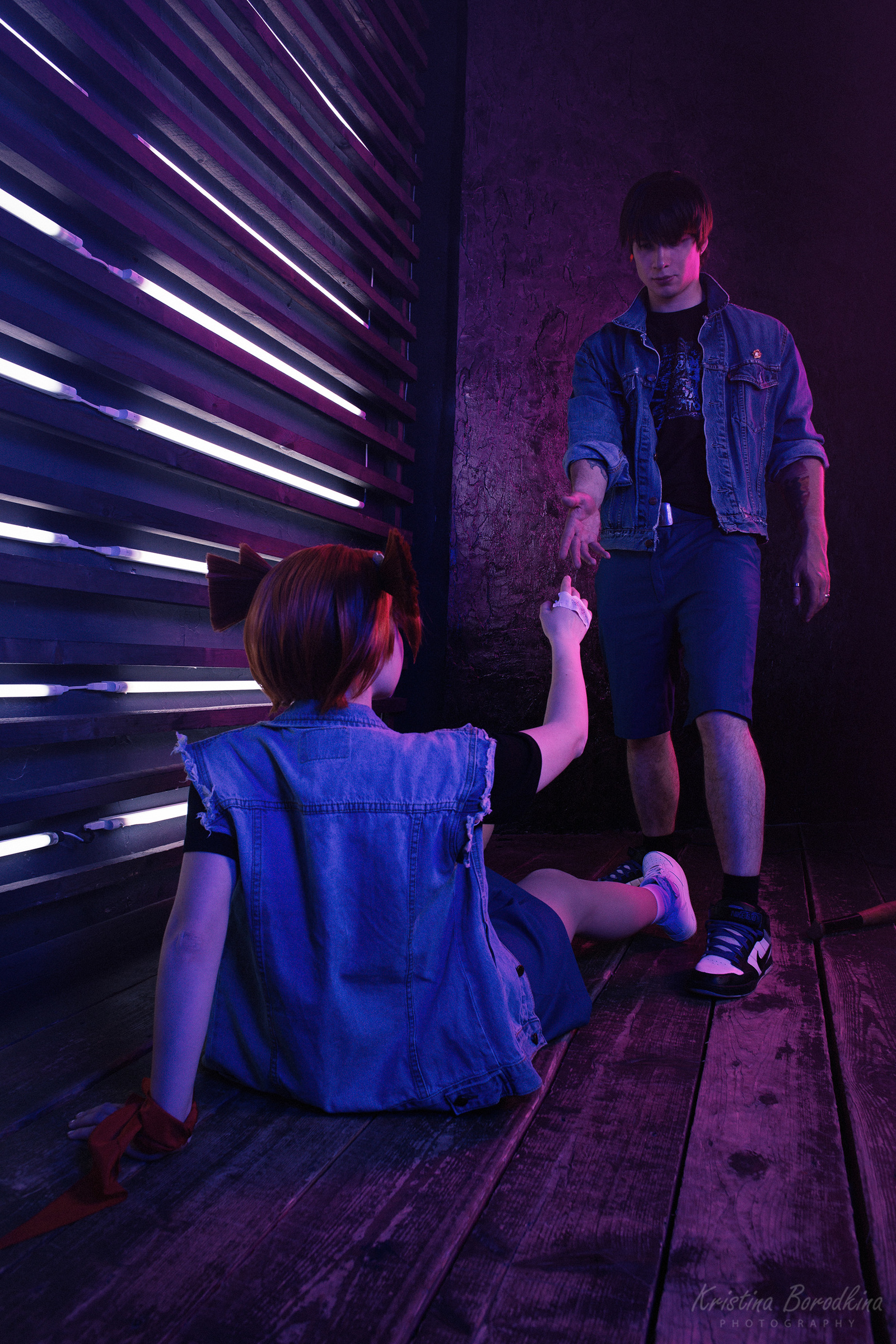 Everlasting Neon - My, Visual novel, Endless summer, Cosplay, Russian cosplay, Alisa Dvachevskaya, Semyon, Workers' Children, Longpost