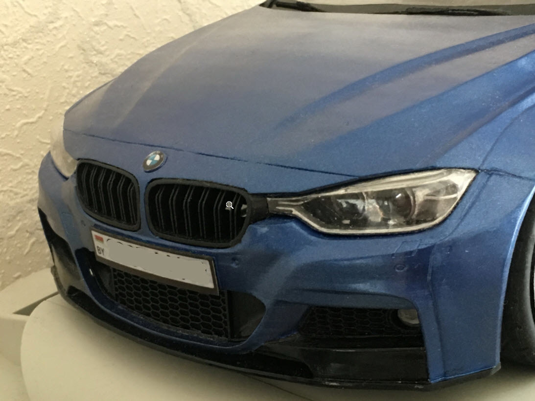 We make the body of BMW 3 (f30) m sport (m package) with m performance package for RC model with 1/10 scale using 3d printing. Part 8 - My, 3D печать, Rc, Bmw, , , M performance, 3D printer, Longpost, Radio controlled models