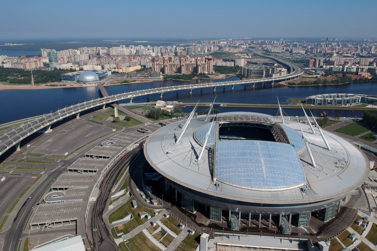 St. Petersburg Stadium - My, Панорама, Saint Petersburg, Aerial photography, DJI Spark, Photosphere