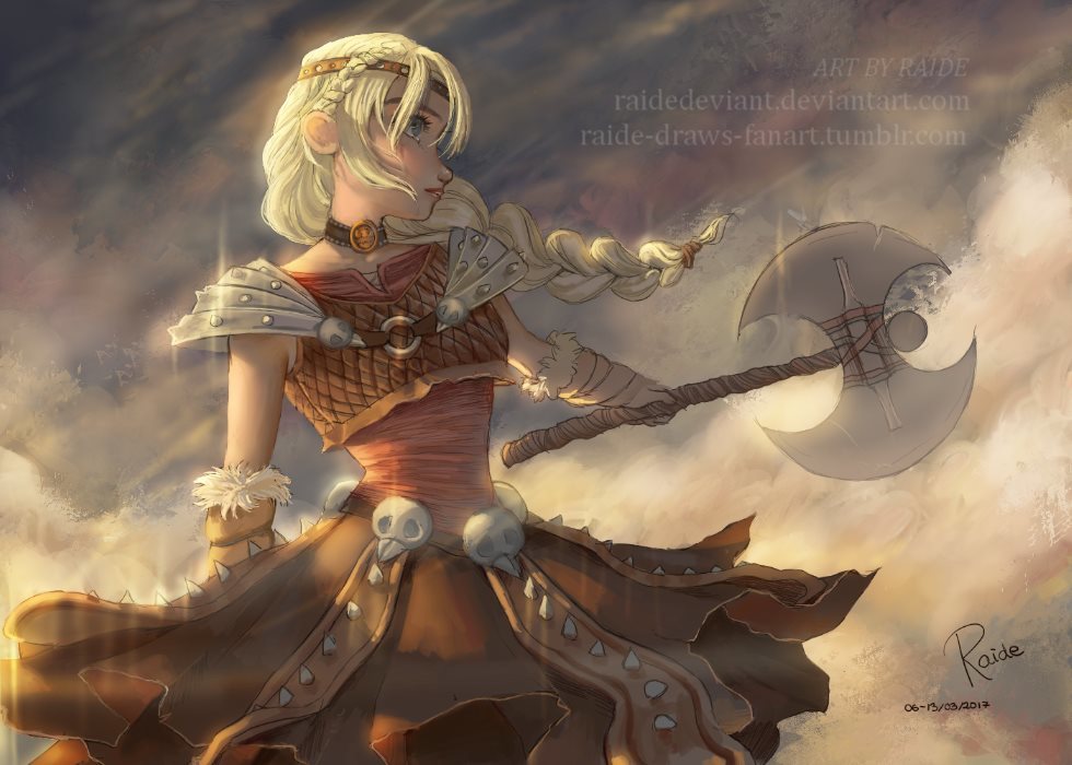 Warrior - Art, How to train your dragon, Astrid, Raidesart