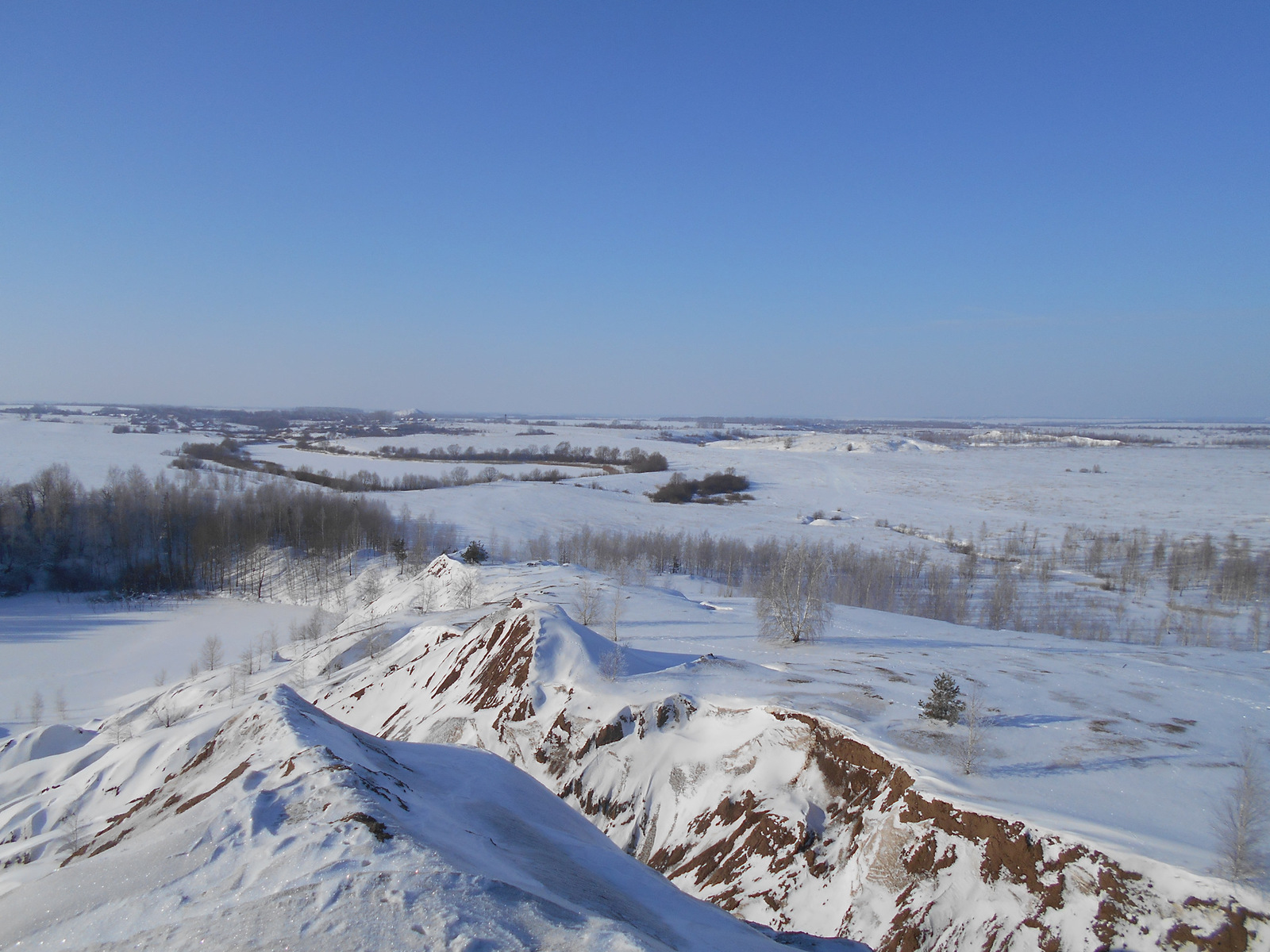 For spring water in a winter fairy tale - My, Winter, Blue Lake, Drive, Road trip, Tula region, Travels, Longpost