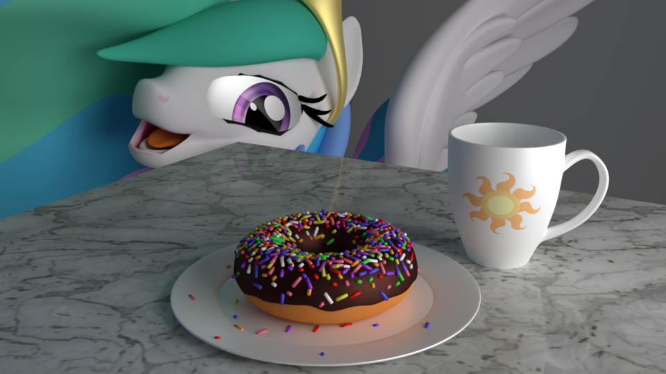 Predator - My little pony, Princess celestia, 3D