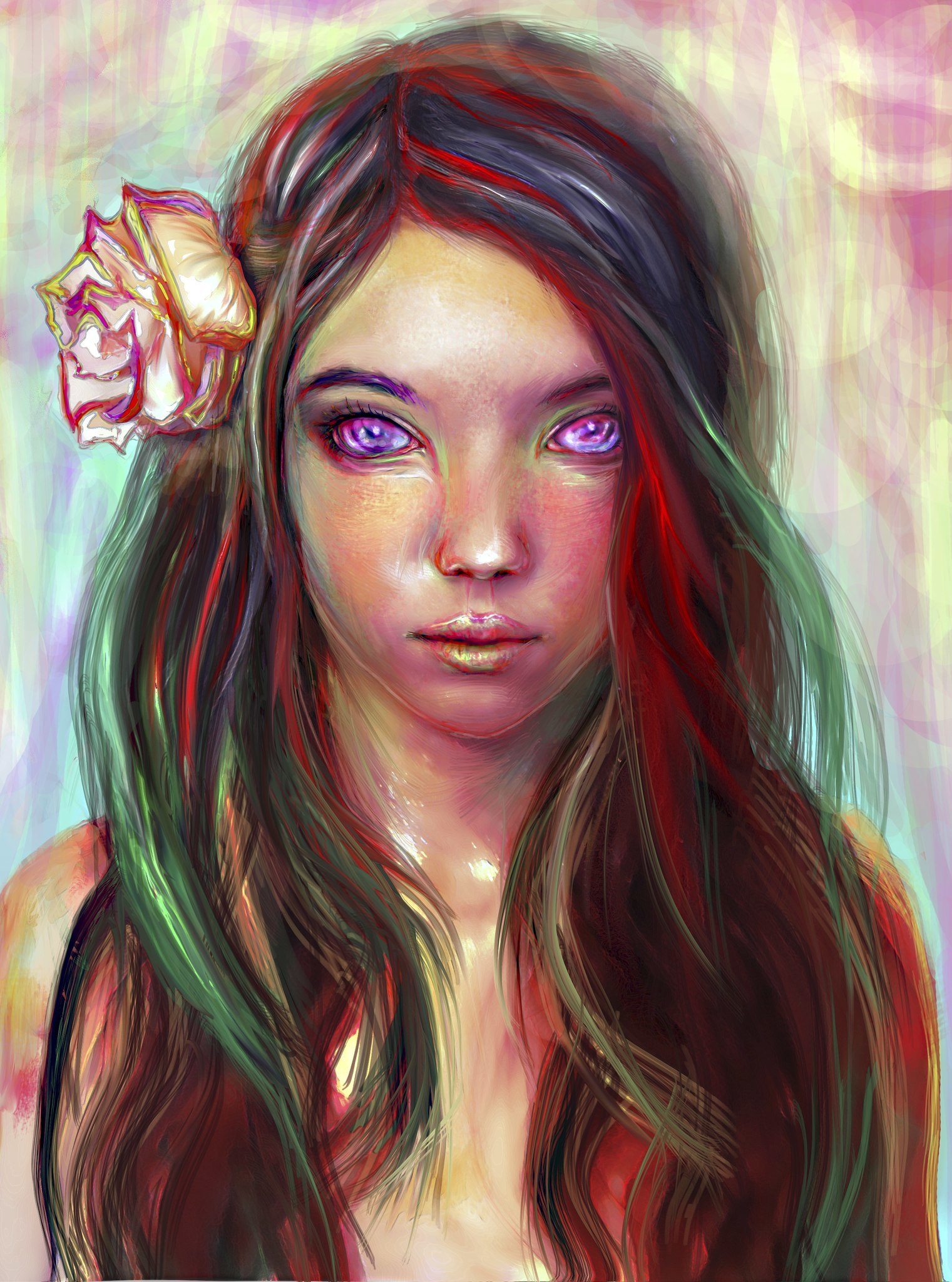 Self-portrait - My, Art, Self-portrait, Girls, Fantasy, Drawing, Digital drawing