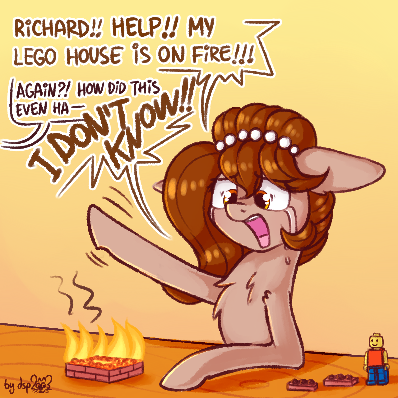 No day without a fire - My little pony, PonyArt, Original character, Brownie Bun, Dsp2003