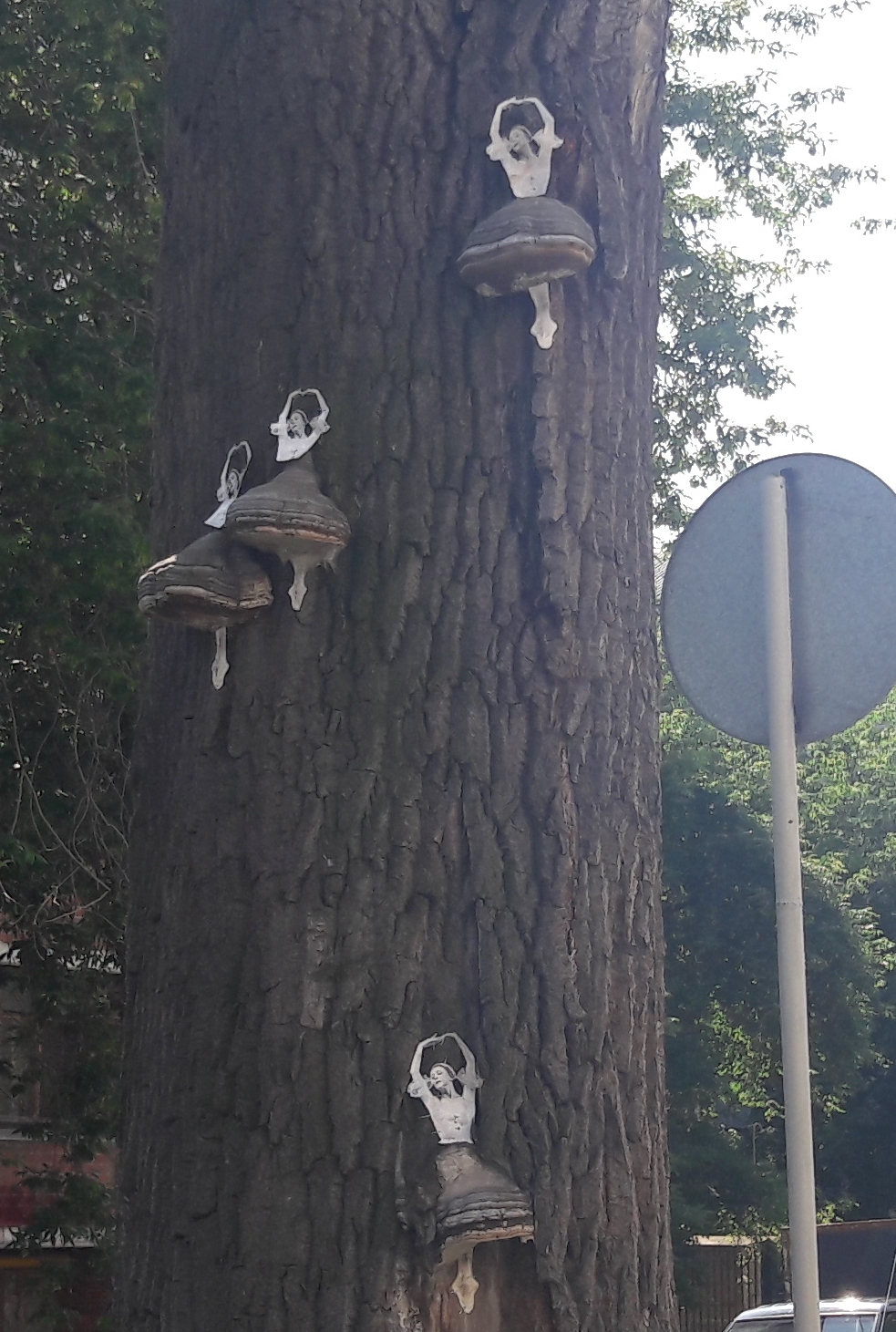 Street creativity - My, Street art, Ballerinas, Mushrooms, Creative, The photo, Ballet, Yekaterinburg