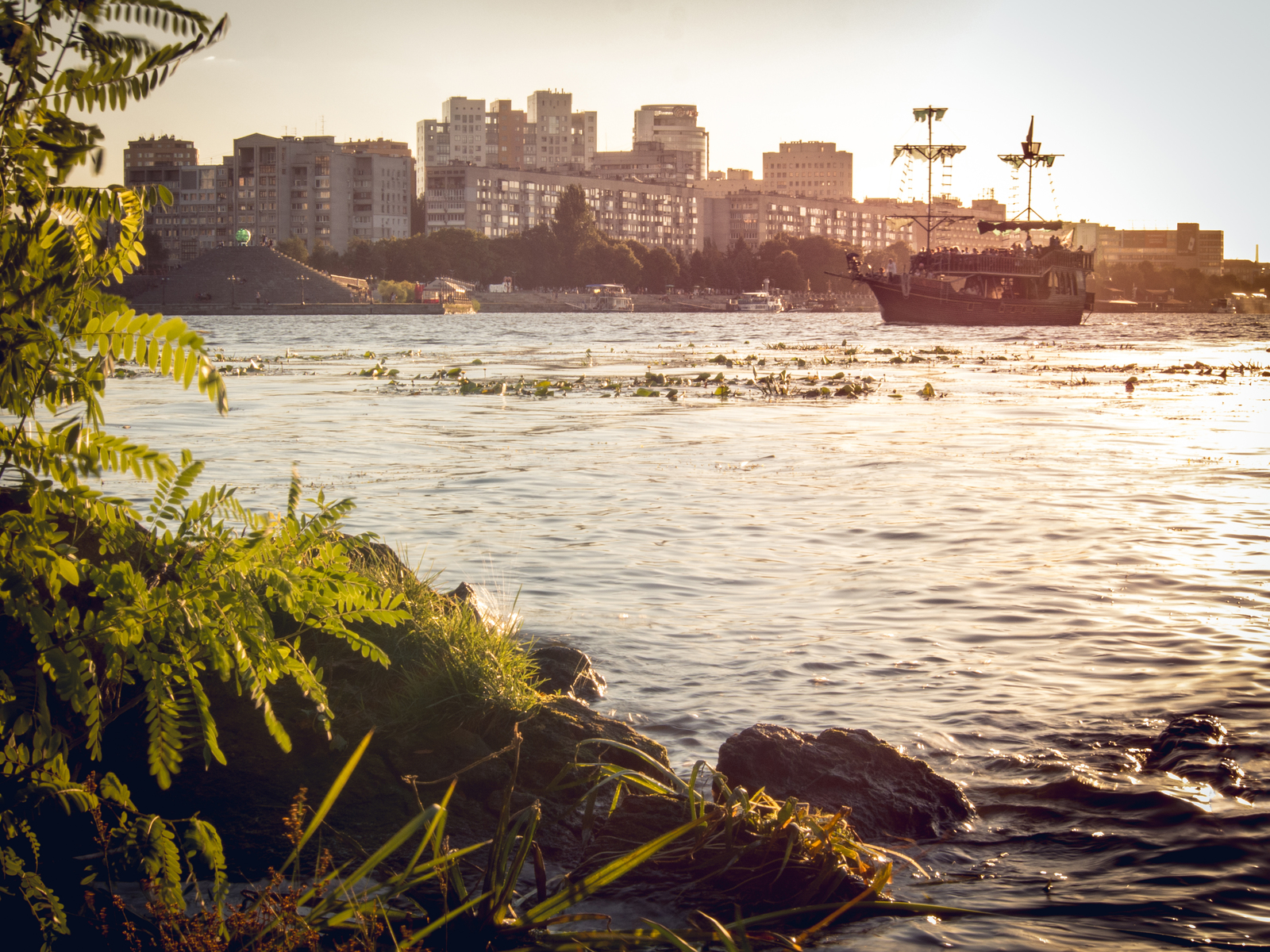 Sunset - My, Landscape, Photographer, Town, Sunset, Dnieper, 