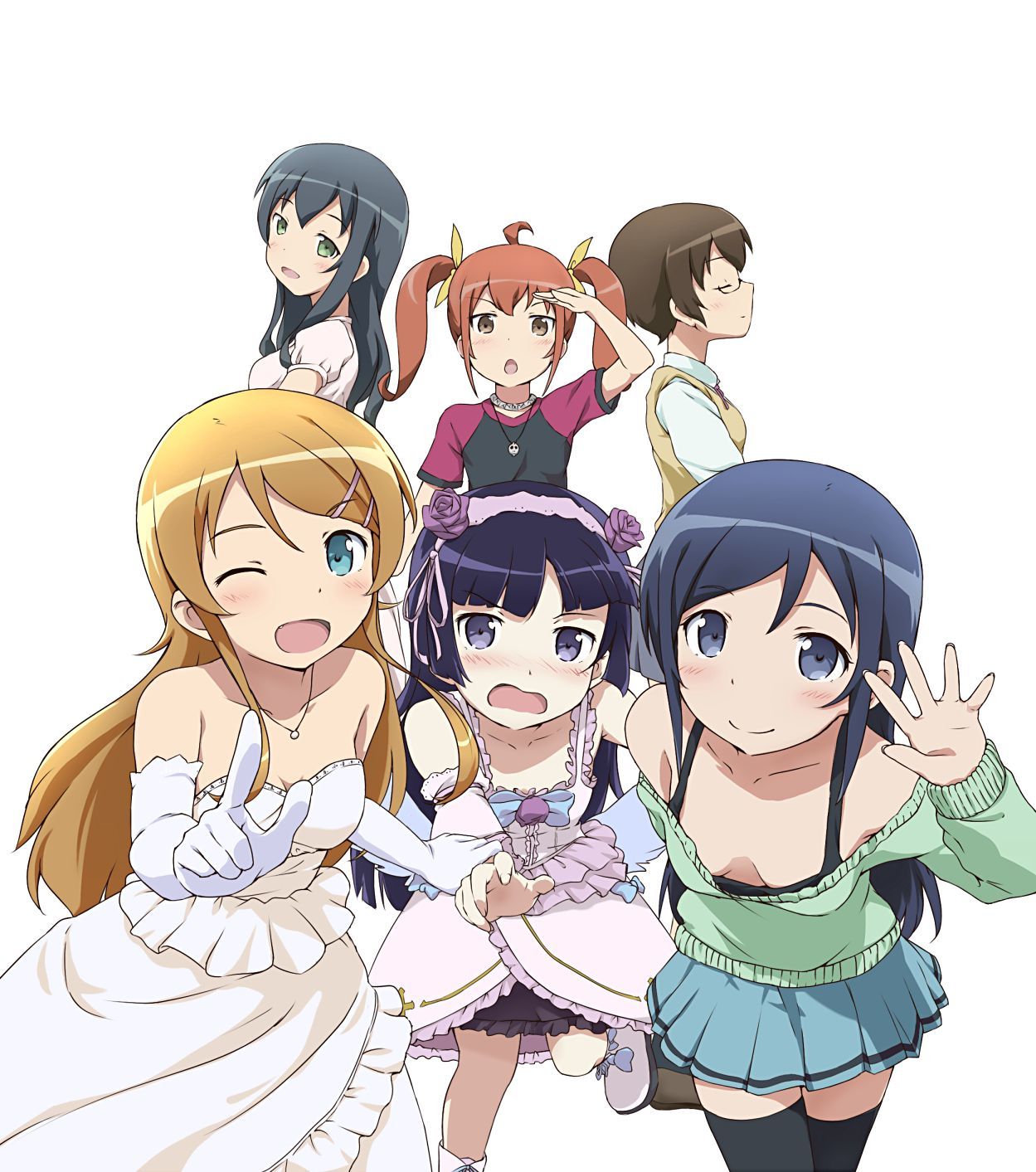 Персонажи из Ore no Imouto ga Konna ni Kawaii Wake ga Nai [mix №2] - Аниме, Anime Art, Oreimo, Kirino Kousaka, Mananami Tamura, Kuroneko, Gokou ruri, Ayase Agaki, Длиннопост, Ore no Imouto ga Konnani Kawaii Wake ga Nai