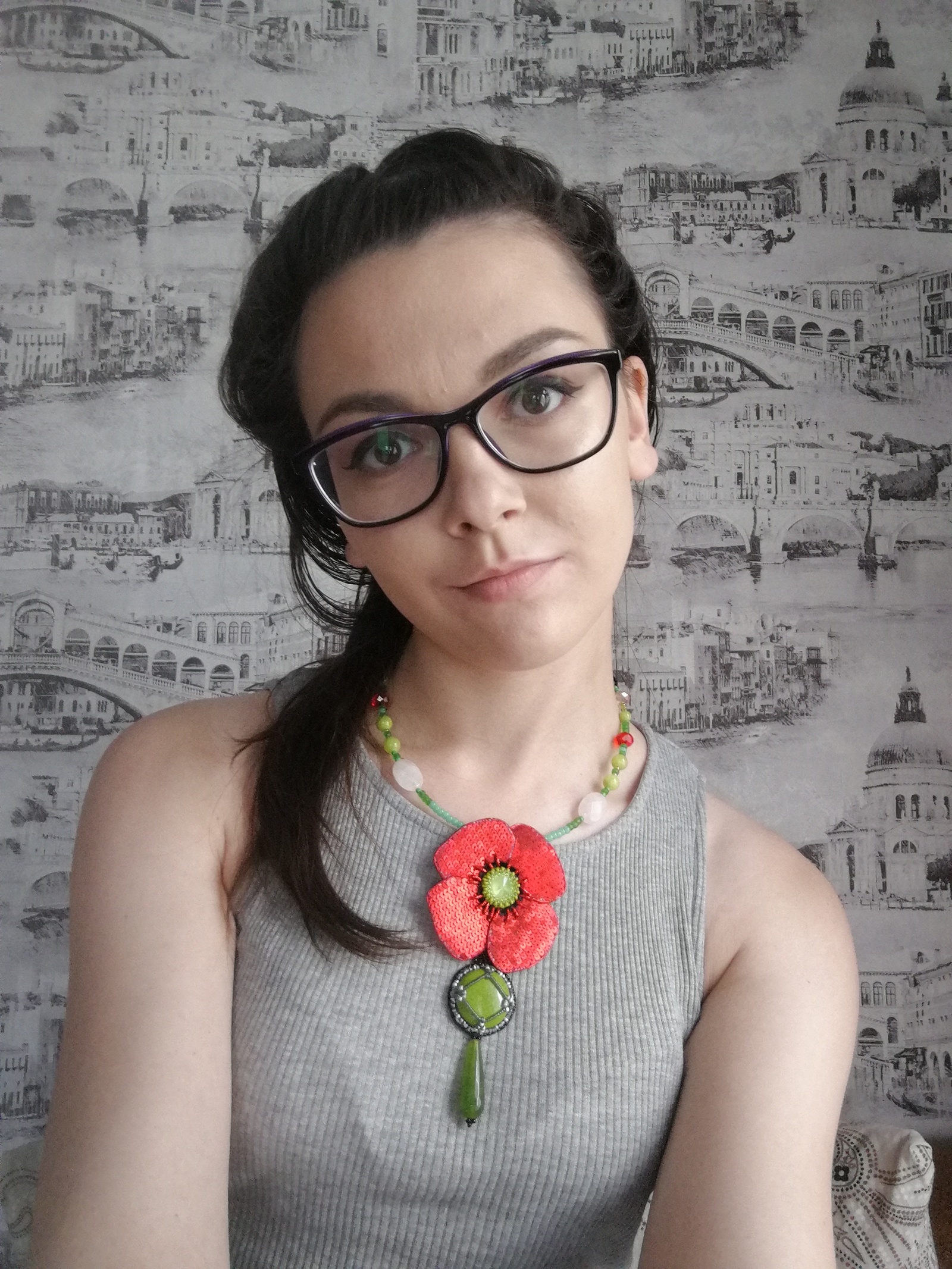 Pendant Mavka - My, Beads, Sequins, Mavka, Longpost, Flowers, Video, Poppy