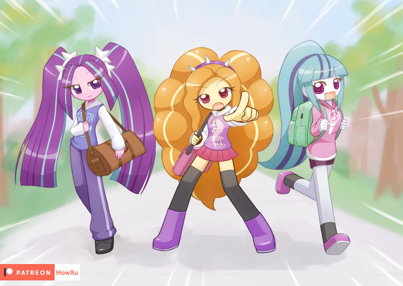 Next Target - My little pony, Equestria girls, Dazzlings, Aria blaze, Adagio dazzle, Sonata dusk, Howxu