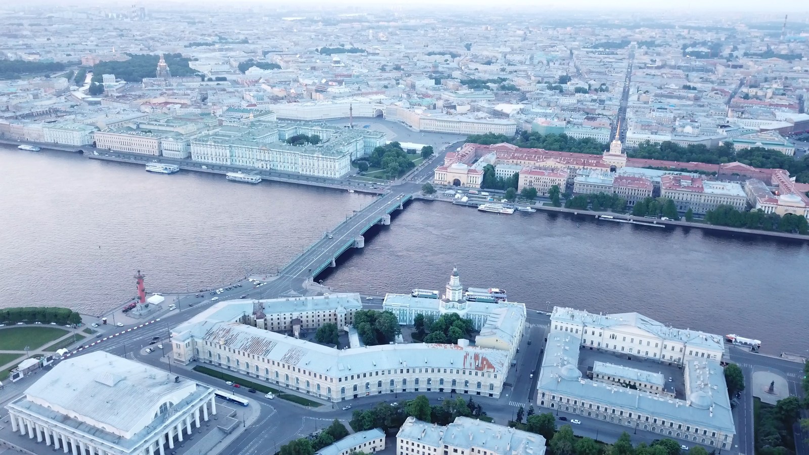 Dawn in St. Petersburg. City center. Drone. Omon. - My, Saint Petersburg, dawn, Quadcopter, Copter, The sun, Longpost