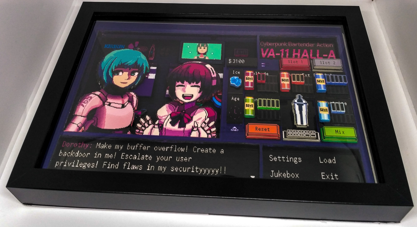 VA-11 HALL-A - Моё, Вальхалла, Va-11 Hall-A, Компьютерные игры, Диорама, Видеоигра, Киберпанк, Визуальная новелла