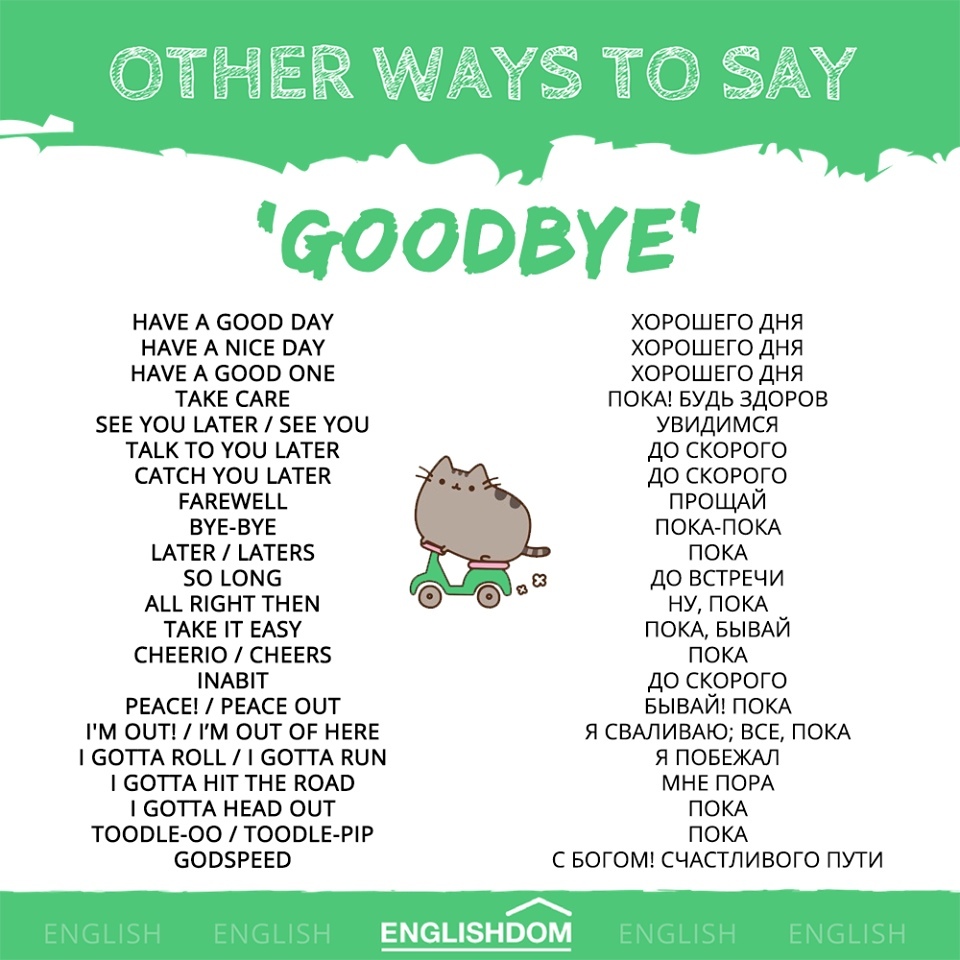 How to say goodbye in English? - My, English language, Foreign languages, Learning English, Englishdom