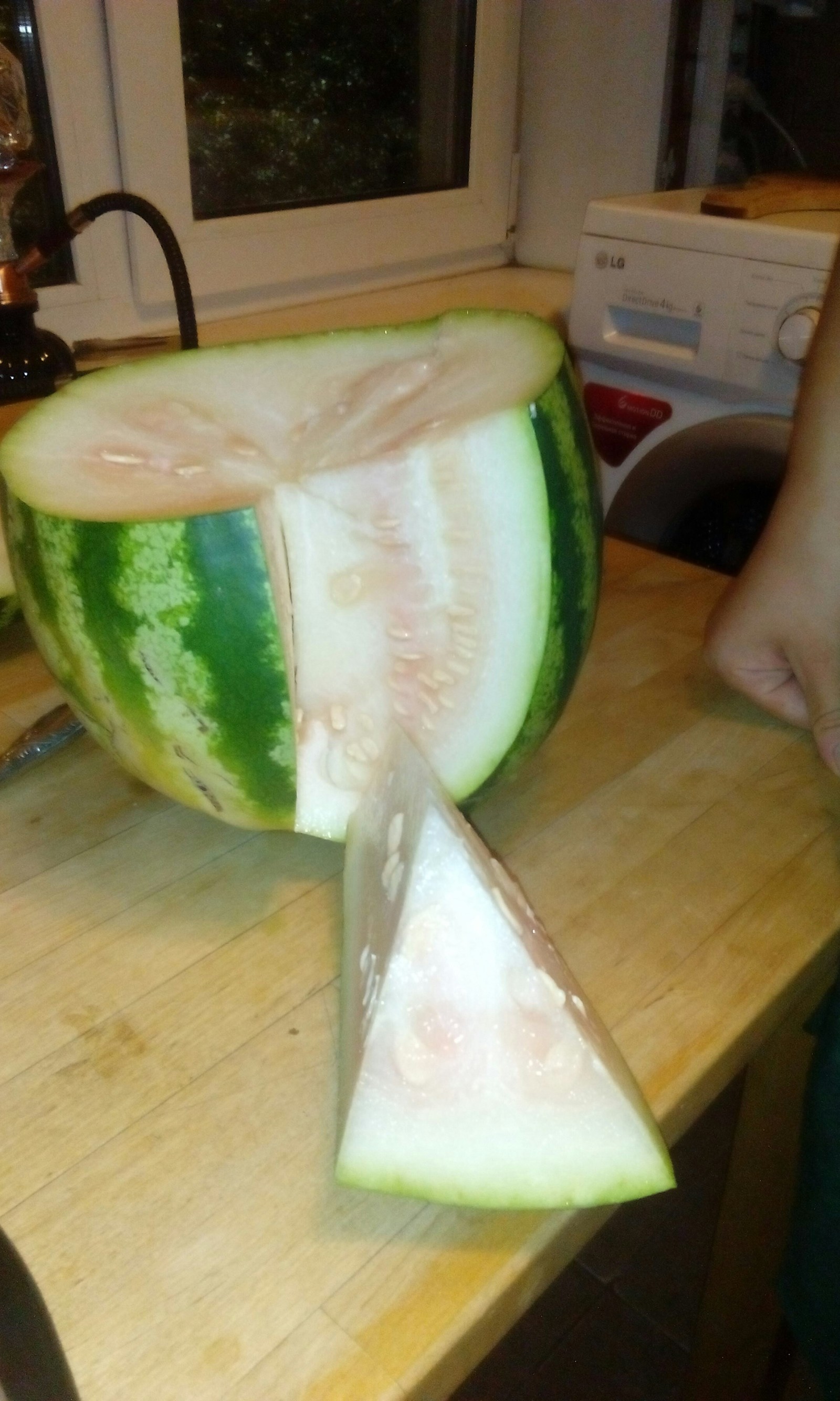 Bought a watermelon - My, Watermelon, I bought, Unripe, Freshness