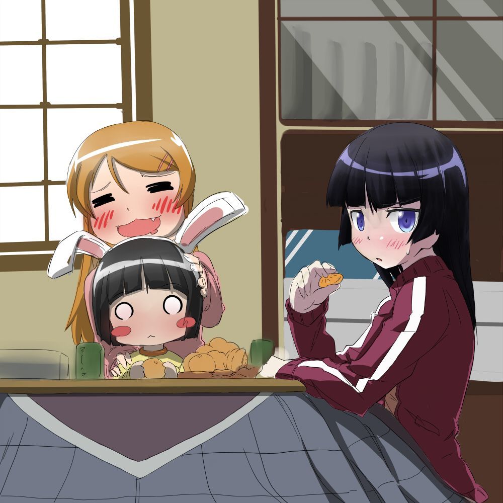 Characters from Ore no Imouto ga Konna ni Kawaii Wake ga Nai [mix #3] - Anime, Anime art, Kirino Kousaka, Gokou ruri, , Kuroneko, Oreimo, , Longpost, Ore no Imouto ga Konnani Kawaii Wake ga Nai