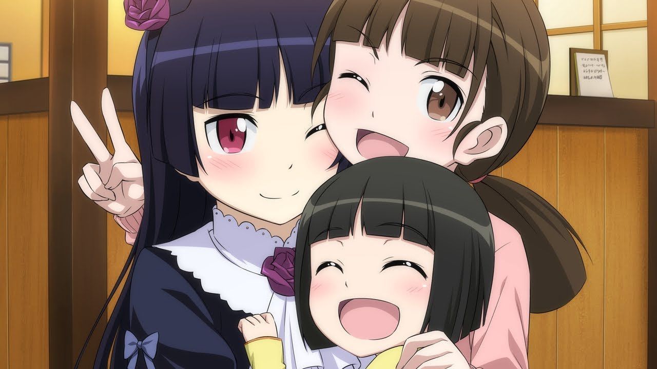 Characters from Ore no Imouto ga Konna ni Kawaii Wake ga Nai [mix #3] - Anime, Anime art, Kirino Kousaka, Gokou ruri, , Kuroneko, Oreimo, , Longpost, Ore no Imouto ga Konnani Kawaii Wake ga Nai