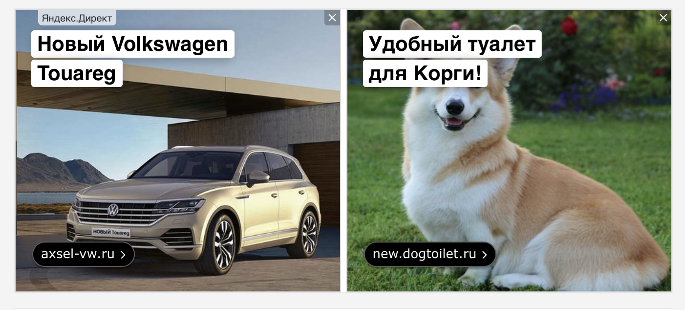 Yandex.Direct knows something... - Screenshot, Corgi, Curiosity, Advertising, Car
