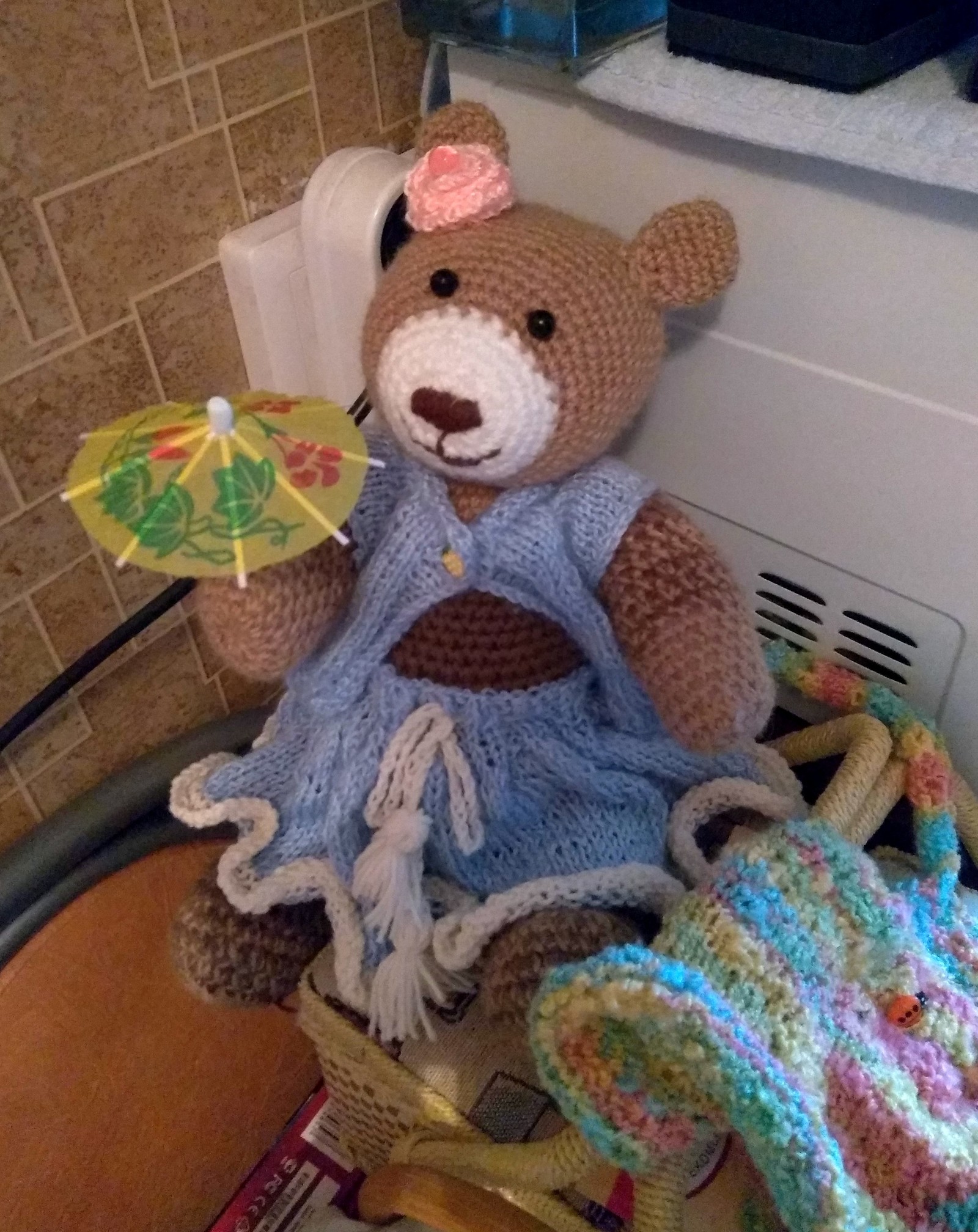 Masha. - My, Bear, Knitted toys, Friday tag is mine, Needlework, Knitting, Longpost, The Bears