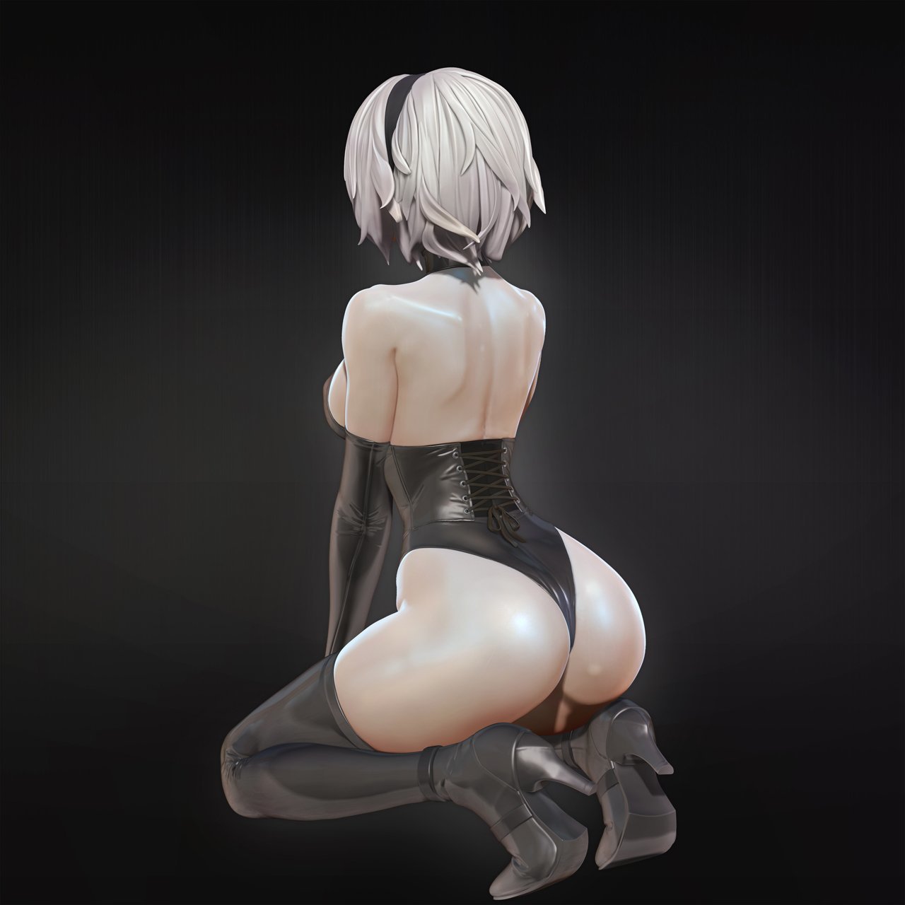 Yorha 2B - NSFW, Yorha unit No 2 type B, NIER Automata, Games, Art, Drawing, 3D, , Longpost