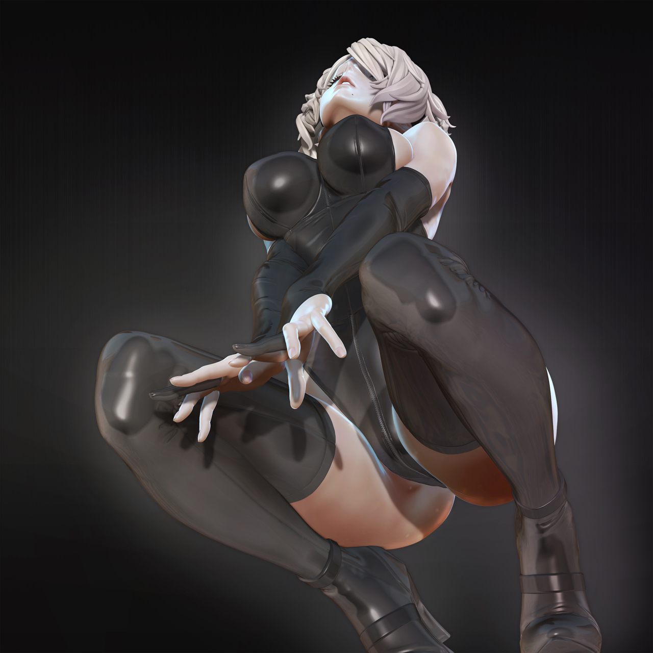 Yorha 2B - NSFW, Yorha unit No 2 type B, NIER Automata, Games, Art, Drawing, 3D, , Longpost