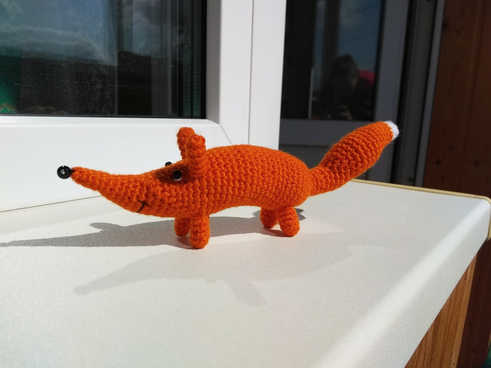 Fox-Nekolbasa - My, Fox, Longpost, Crochet, Needlework, Needlework without process, Knitted toys, Handmade