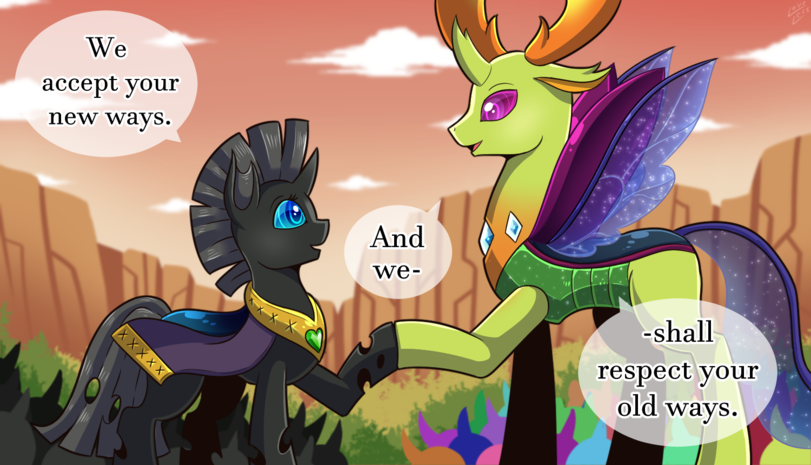 That's agreed. - My little pony, Changeling, Thorax, Vavacung