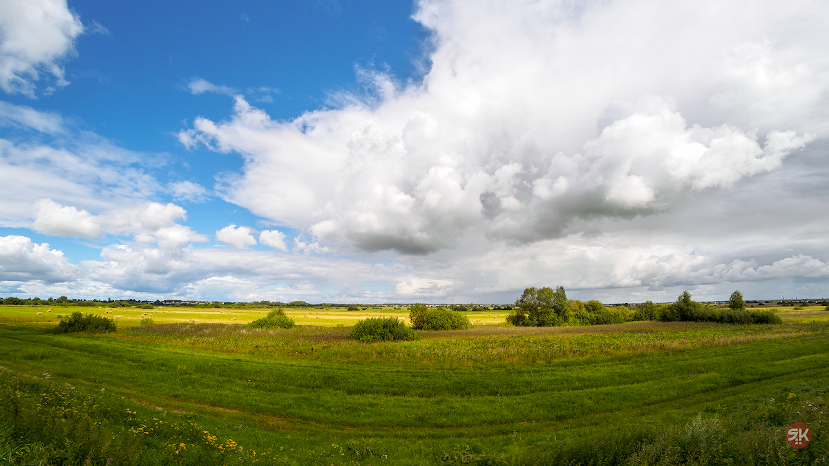 Open spaces - Olympus, Roll, Hay, Field, Clouds, Open spaces, The photo, My