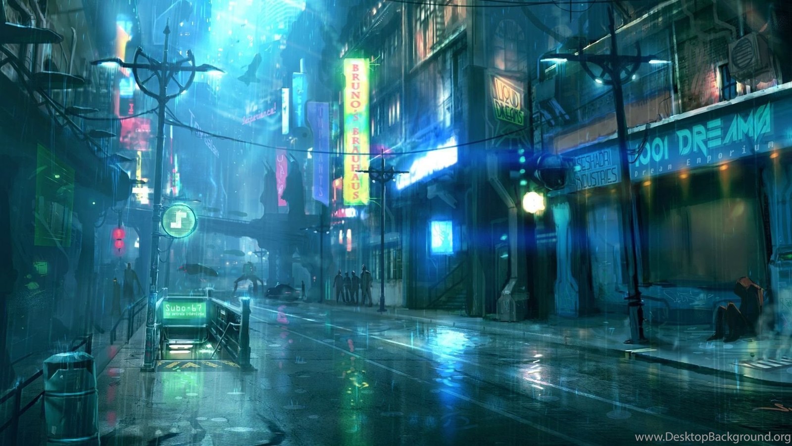 Lots of cyberpunk and neo-noir - Art, Neonoir, Назад в будущее, Cyberpunk, A selection, Longpost, Back to the future (film)