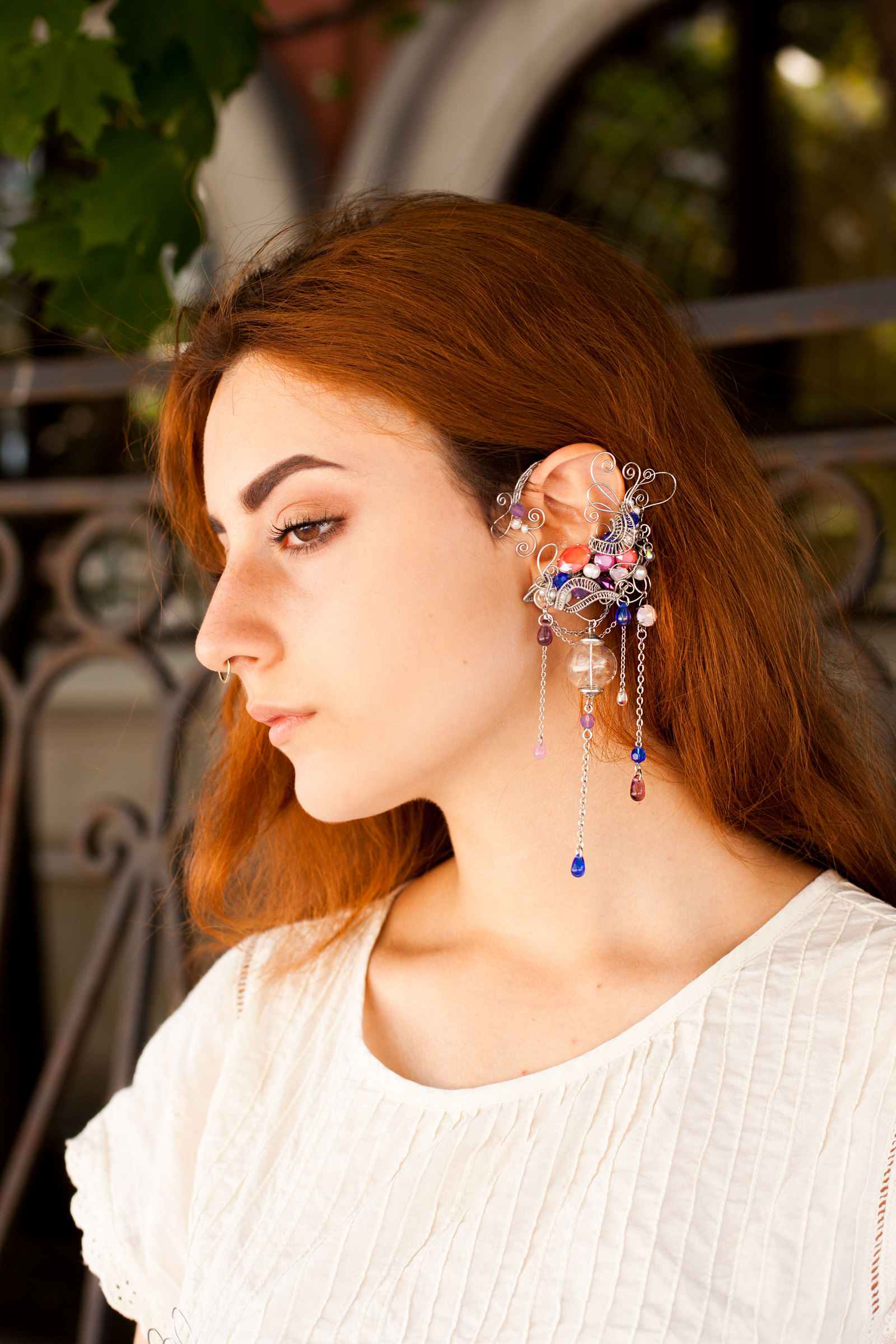 Cuff with brooch Impression - My, Girls, Decoration, Cuffs, Brooch, Impressionism, Dandelion, Wire wrap, Wire, Longpost