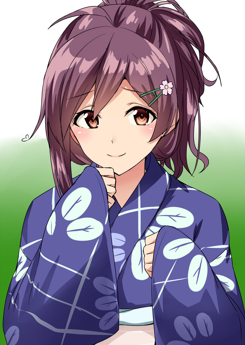 Hagikaze - Kantai collection, Hagikaze, Anime, Anime art, Yukata, Longpost