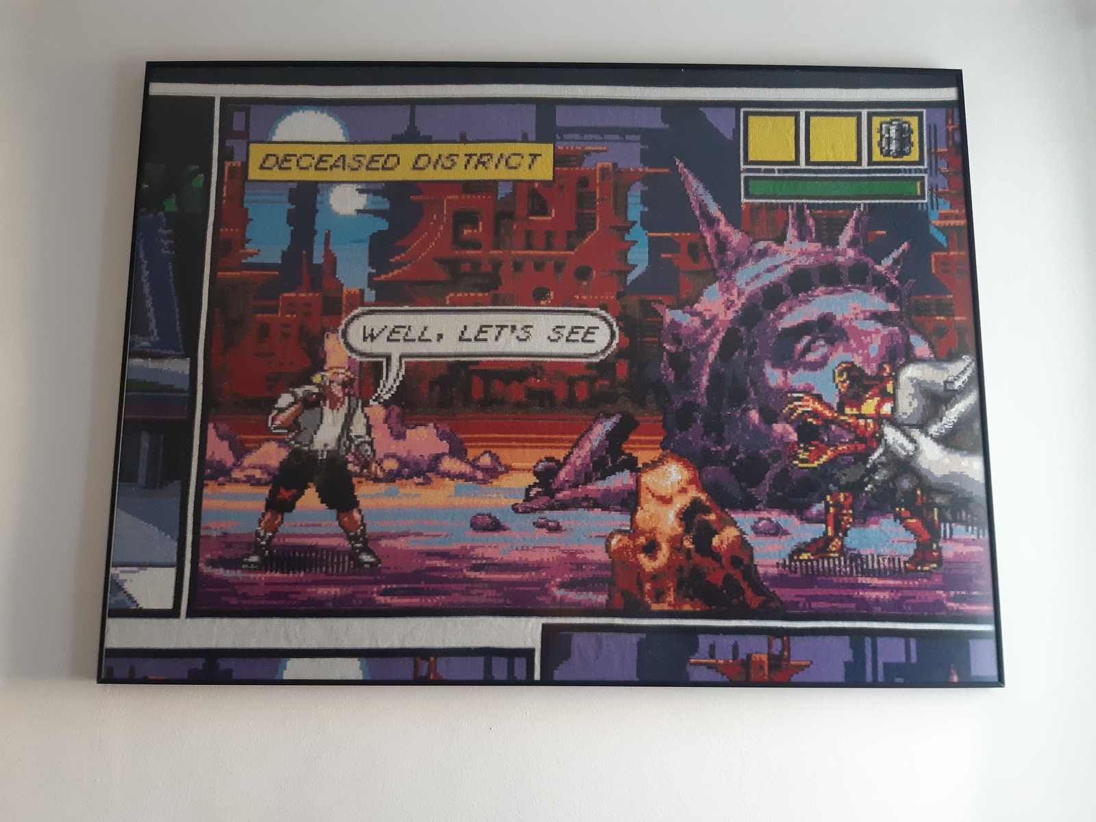 Comix zone embroidery - Sega, Sega mega drive, Comix zone, Cross-stitch, Embroidery, , Retro Games, Longpost