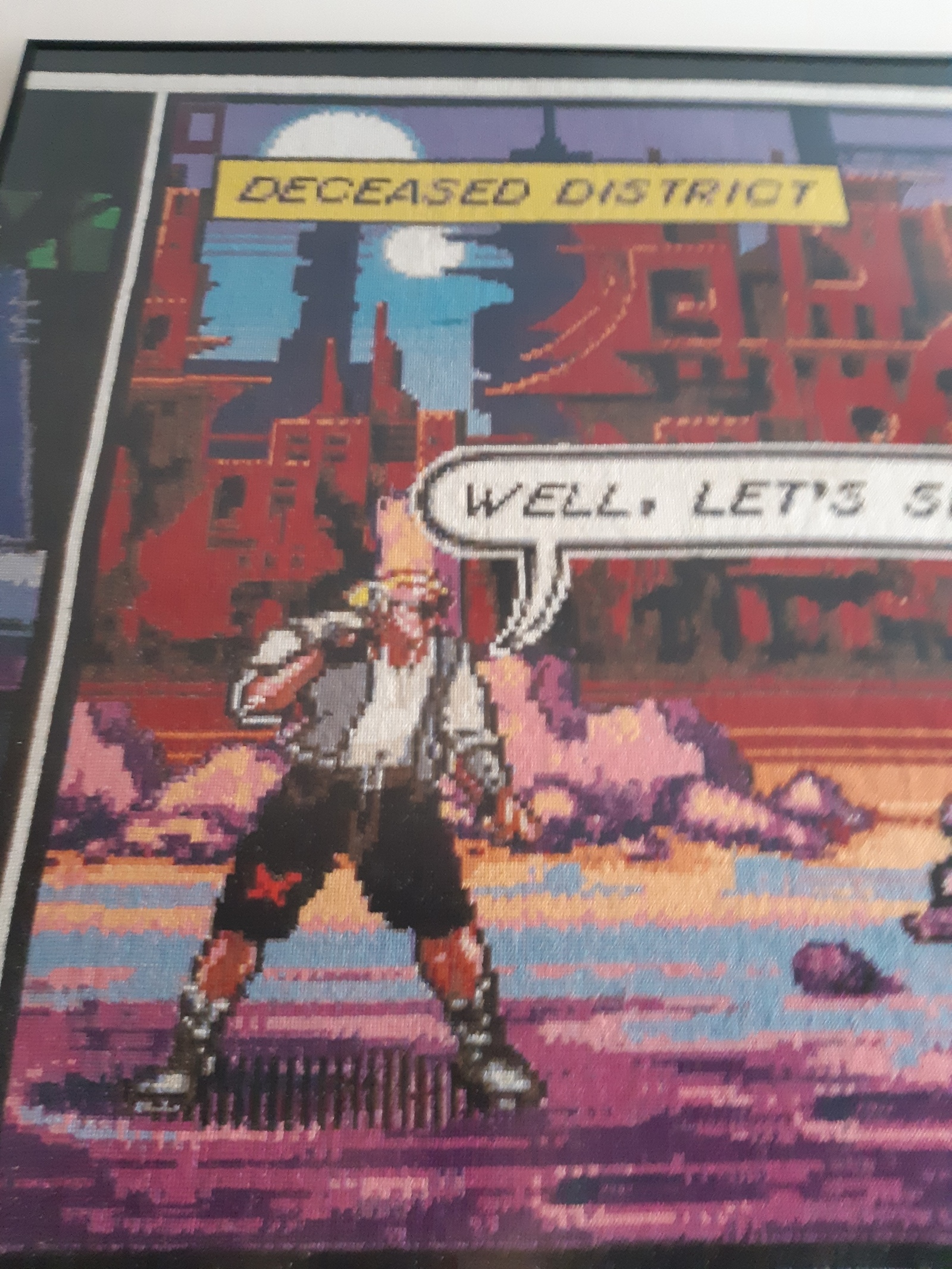 Comix zone embroidery - Sega, Sega mega drive, Comix zone, Cross-stitch, Embroidery, , Retro Games, Longpost