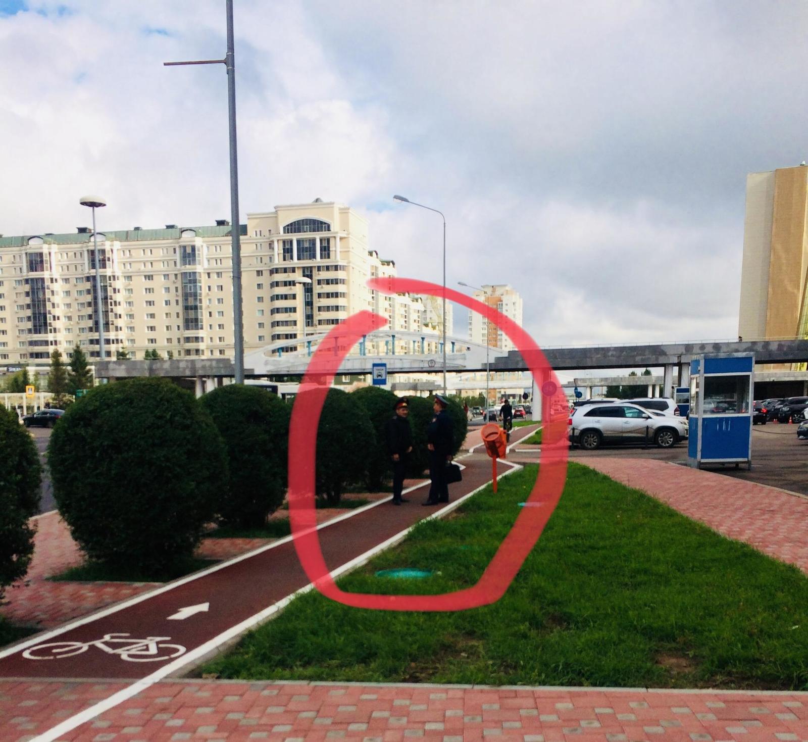 Fresh photo of law enforcement officers on the bike path in Astana - My, Astana, , Police, Bike path