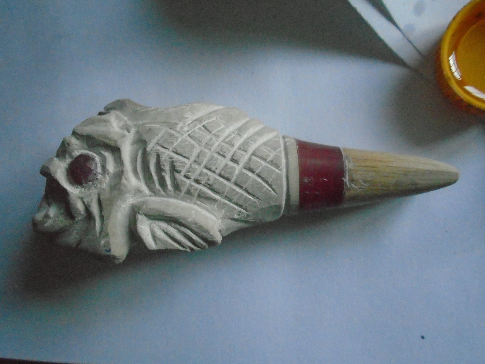 Stone pipe. Part 2 - My, Smoking pipe, A rock, Piranha, Needlework with process, Longpost