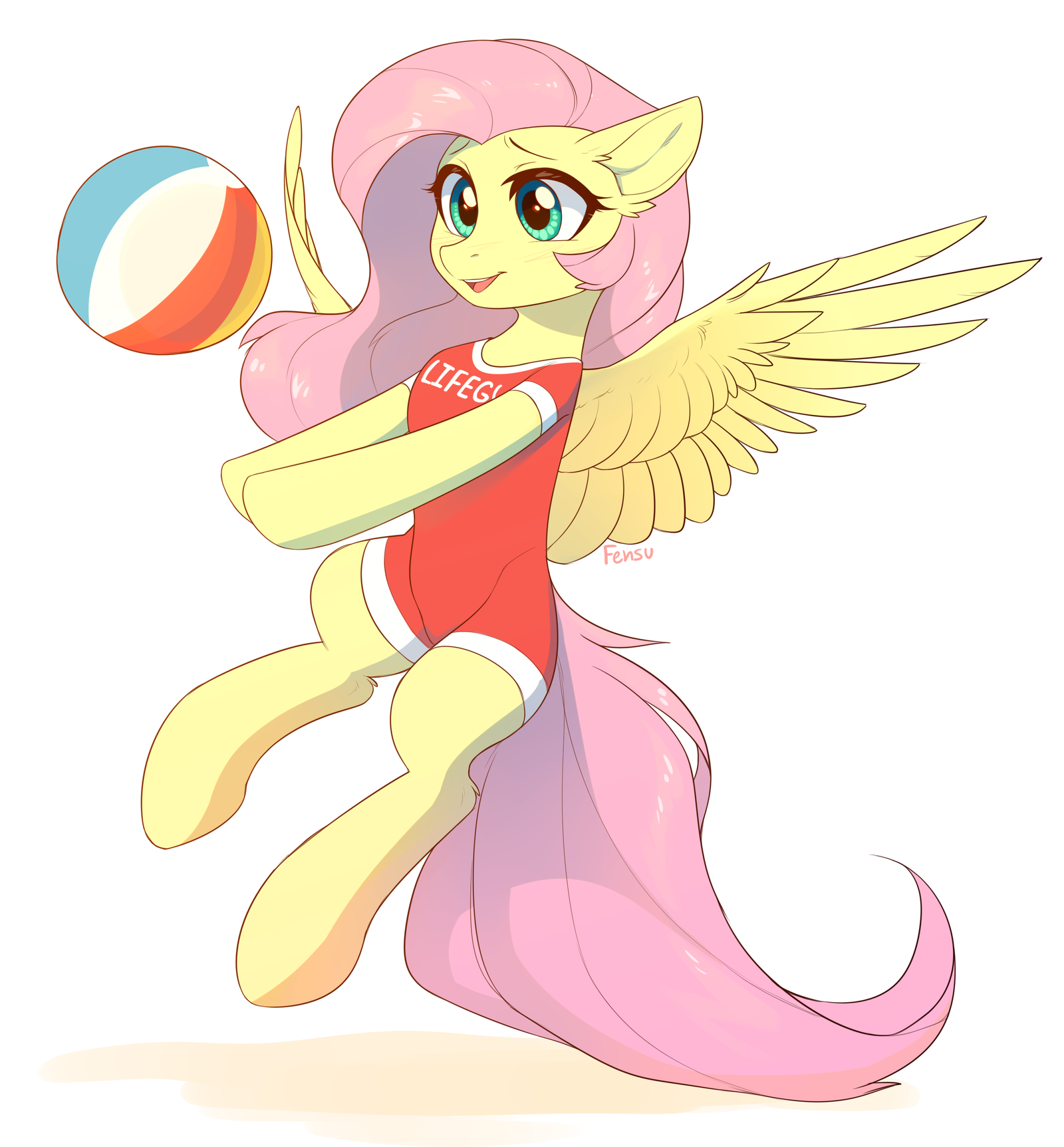 Beach volleyball - My little pony, Fluttershy, Fensu-San