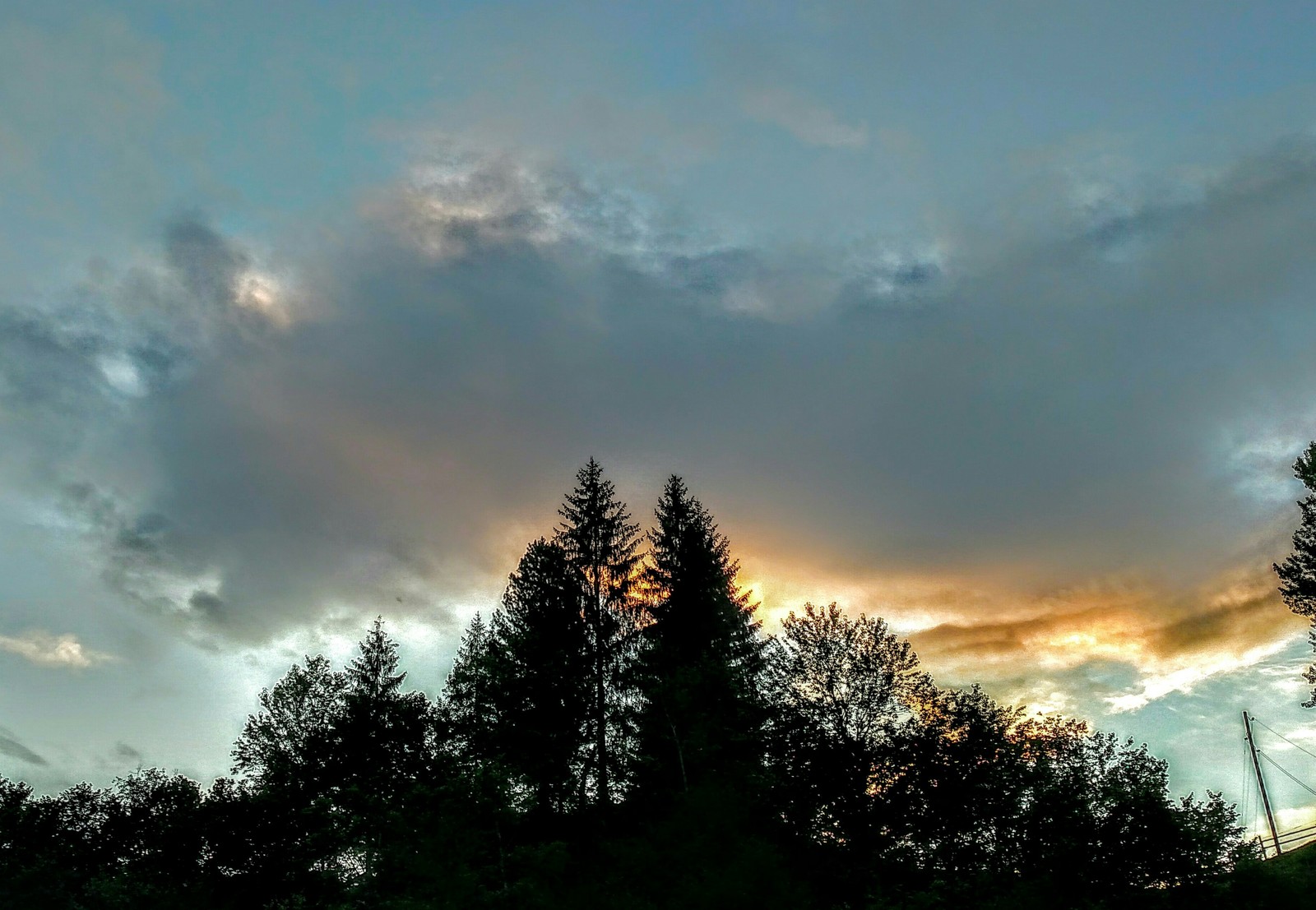 Sunset - My, Carpathians, Sunset, After the rain