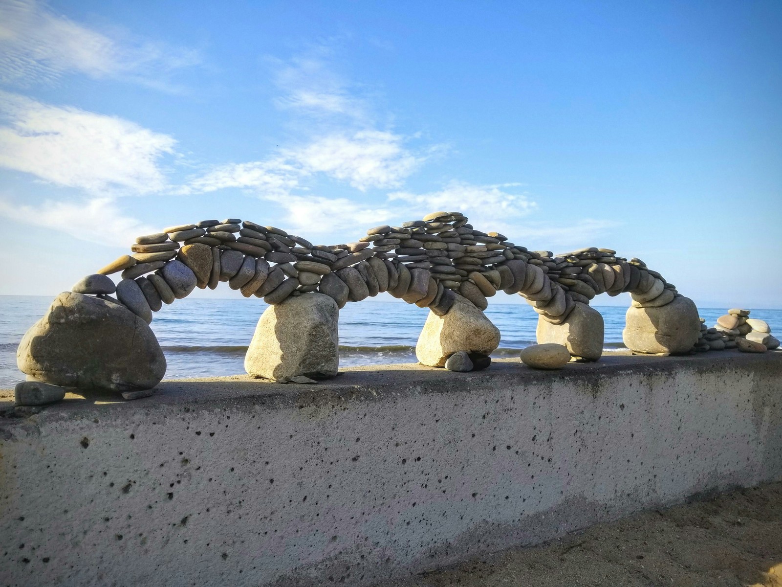 Stone arches on the beach - Reddit, A rock, The photo, Arch