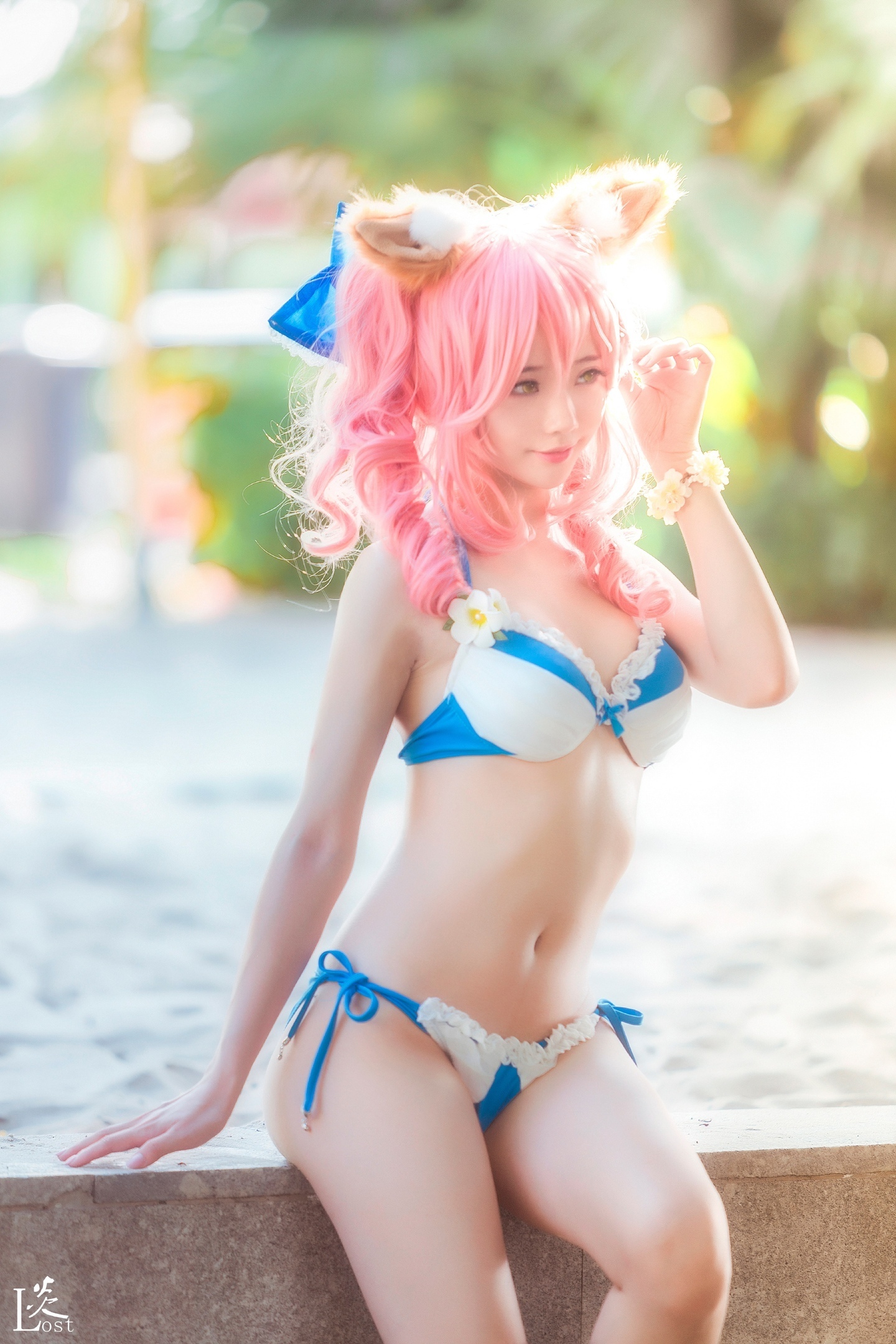 Tamamo-no-Mae - NSFW, Anime, Cosplay, Fate, Fate grand order, Tamamo no mae, Longpost, Tail, Strawberry