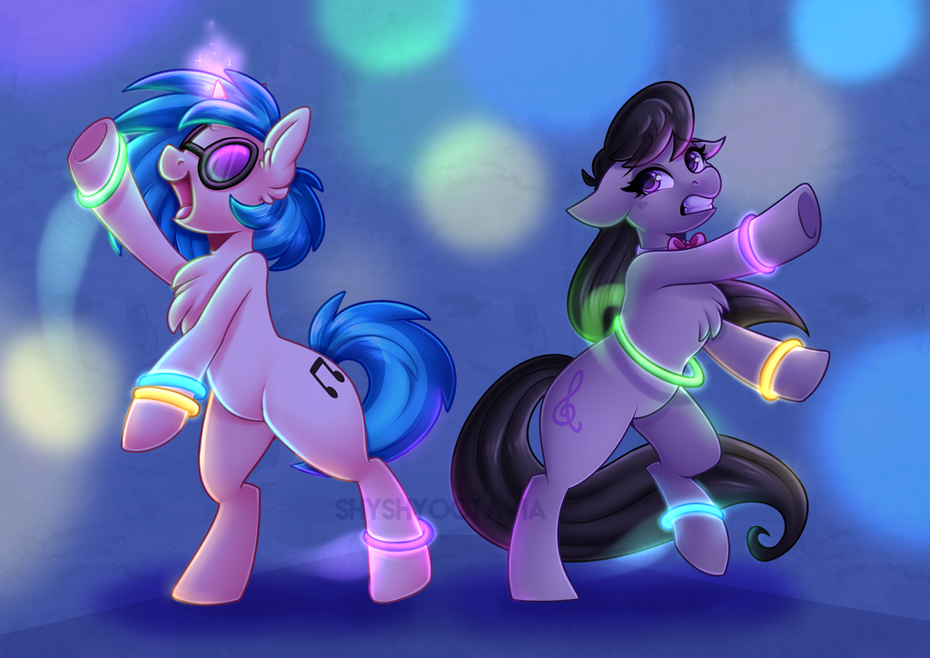 Late Night Ravin' - My Little Pony, PonyArt, Vinyl Scratch, Octavia Melody