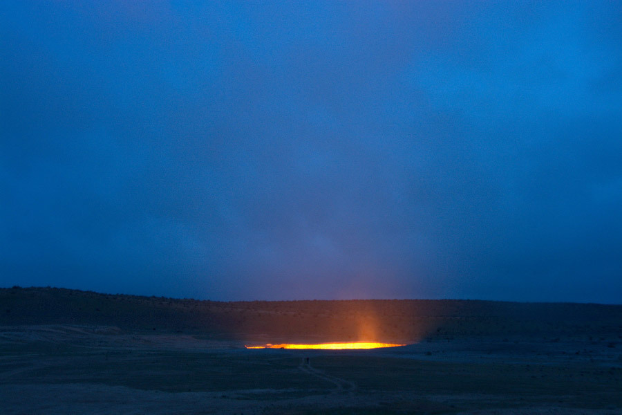 Gas crater Darvaza, Turkmenistan. - Turkmenistan, Darvaza, The crater Darvaza, Nature, Longpost