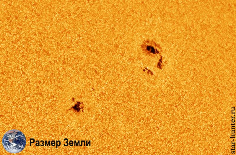 Солнечные пятна и грануляция. 26 августа 2018 года, 11:27 - Моё, Солнце, Астрофото, Астрономия, Космос, Starhunter, Анападвор