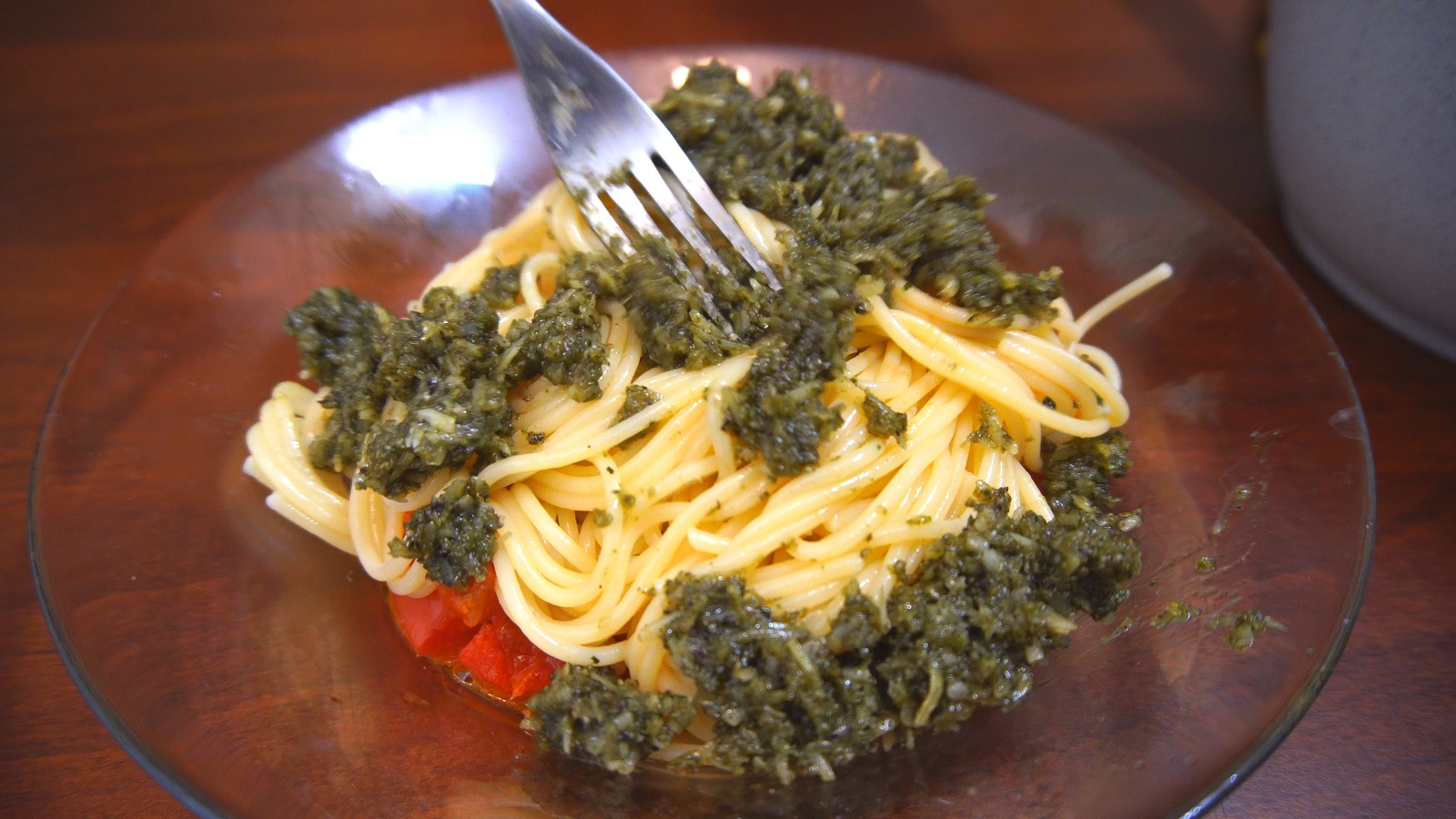 Delicious pasta with pesto sauce! Delicious and very fast! - My, Pesto sauce, Paste, Sauce, Dinner, Recipe, Romantic dinner, Dinner party, Longpost