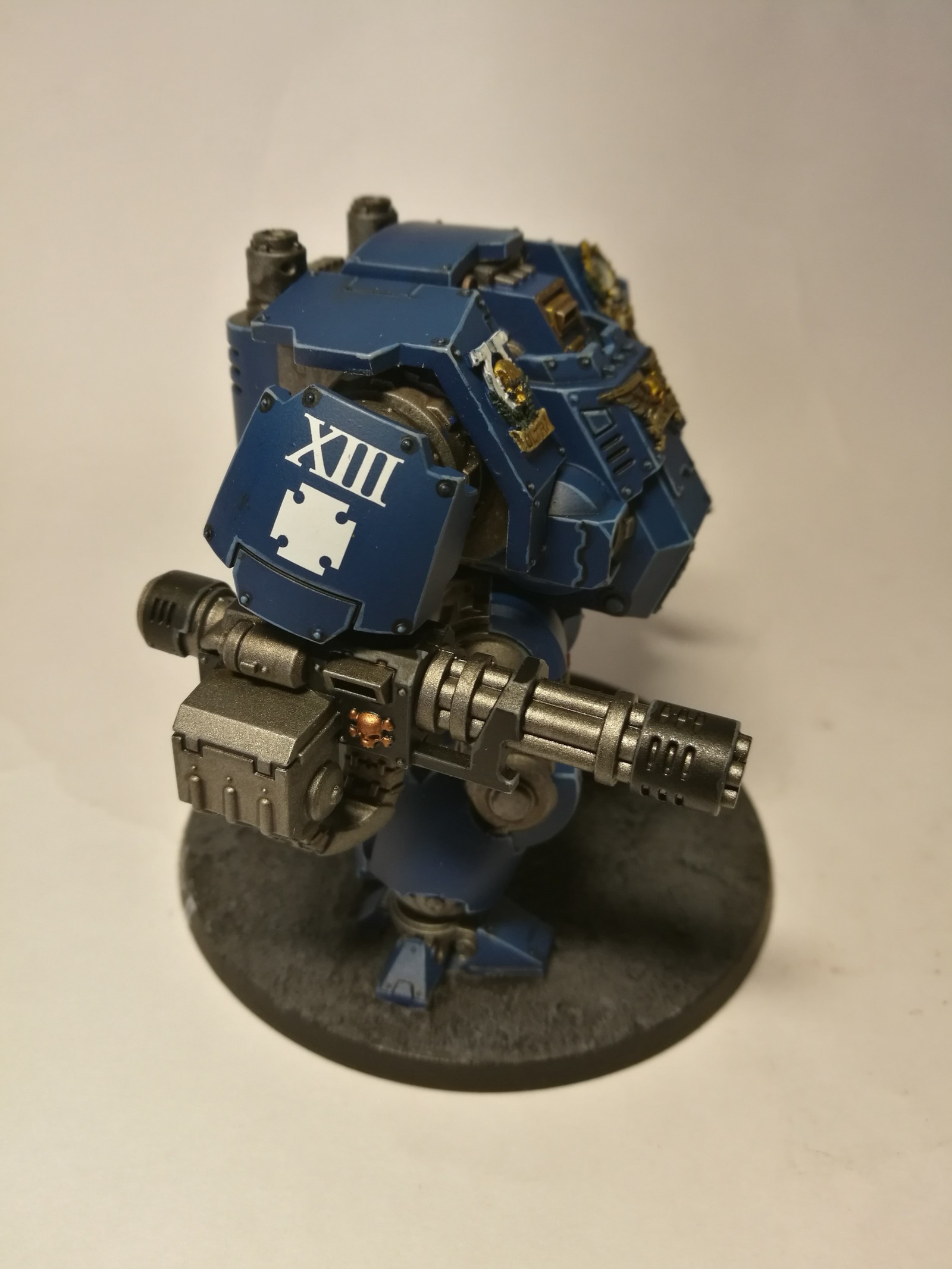 Redemptor dreadnought of Ultramarines - My, Warhammer 40k, Wh miniatures, Ultramarines, Imperium, Hobby, Miniature, Longpost