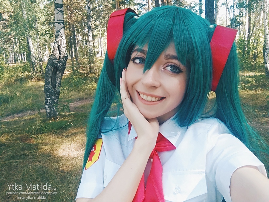 Cosplay of the most talkative pioneer - Hatsune Miku, Cosplay, Visual novel, Endless summer, , Longpost