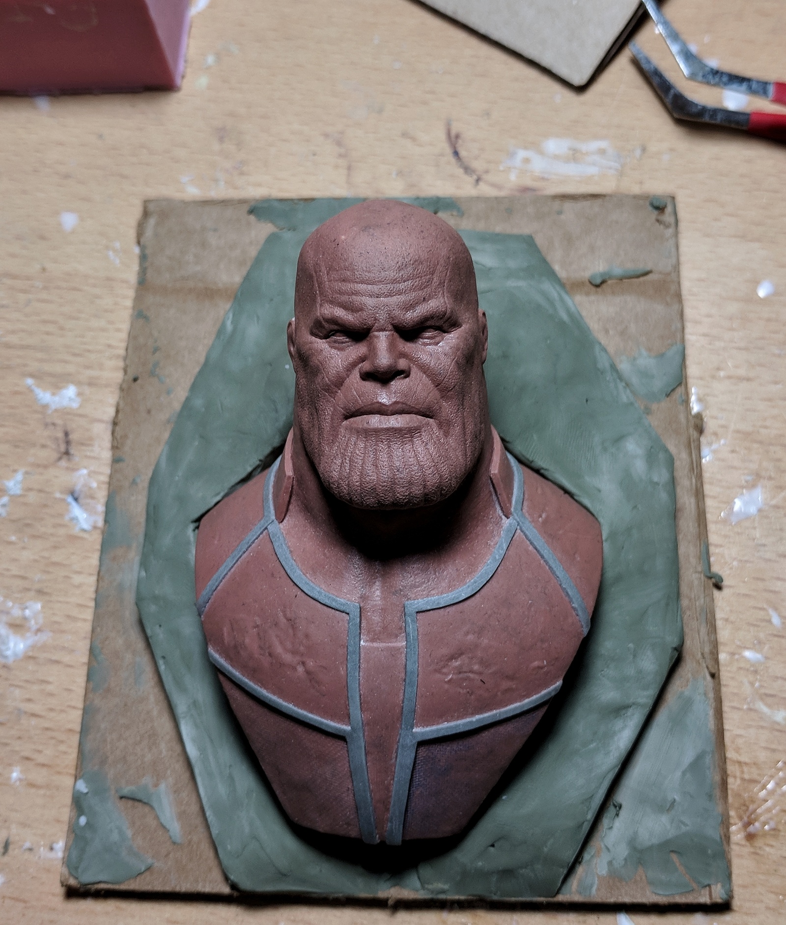 How to make a silicone bust mold - My, Thanos, Avengers, Marvel, Sculpture, Creation, Silicone, Friday, Friday tag is mine, Longpost