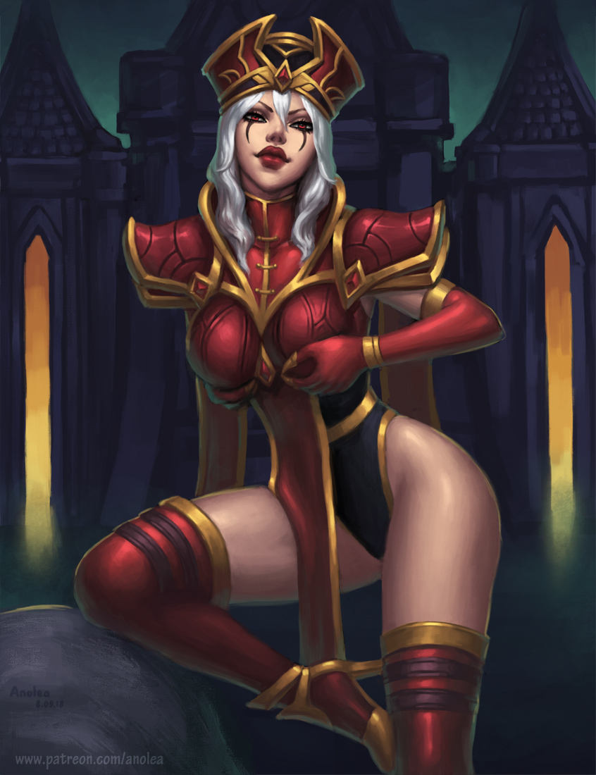 Sally Whitemane - Моё, Вайтмейн, HOTS, Арт, Рисунок, Моё, Игры, Алый орден